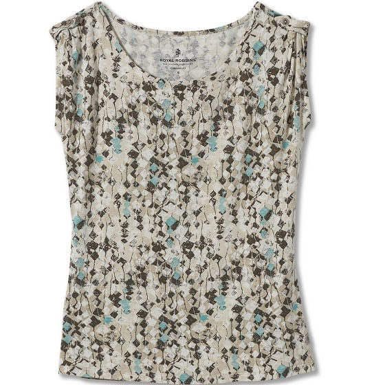 Royal Robbins Women's Print Short Sleeve II Soapstone
