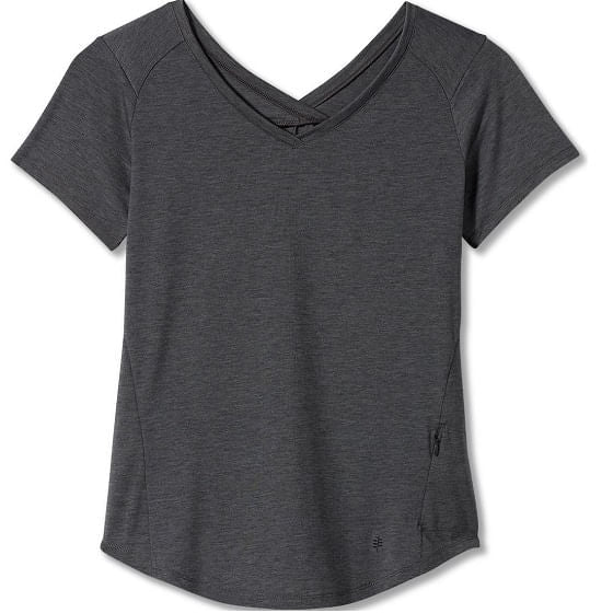 Royal Robbins Women's Round Trip Drirelease Short Sleeve Tee Asphalt Heather