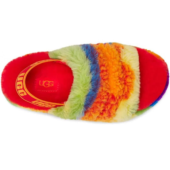 Ugg Women's Fluff Yeah Cali Collage Slide - Rainbow