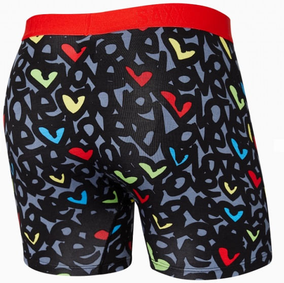 Saxx Men's Ultra Boxerbriefs With Fly - Love Is All Grey