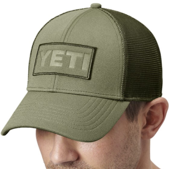 Yeti Patch Trucker Cap - Olive On Olive