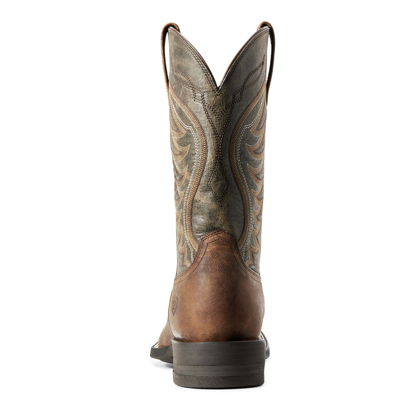 Ariat Men's Amos Western Boot - Sorrel Crunch/Army Green