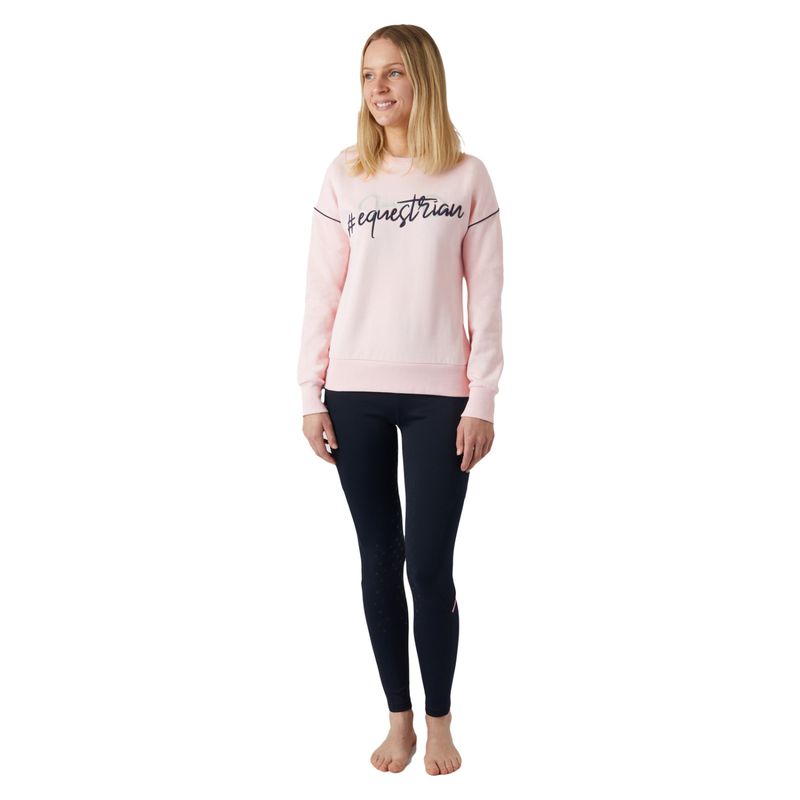 Horze Kids' Ashlyn Young Rider Crew Neck Sweater - Mauve Chalk (Pink)