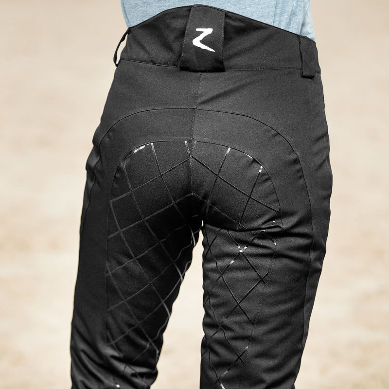 Horze Adeline Womens Padded Waterproof Full Seat Breeches - Black