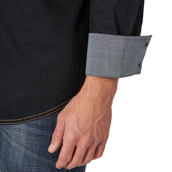 Wrangler Men's Retro® Premium Long Sleeve Shirt - Black