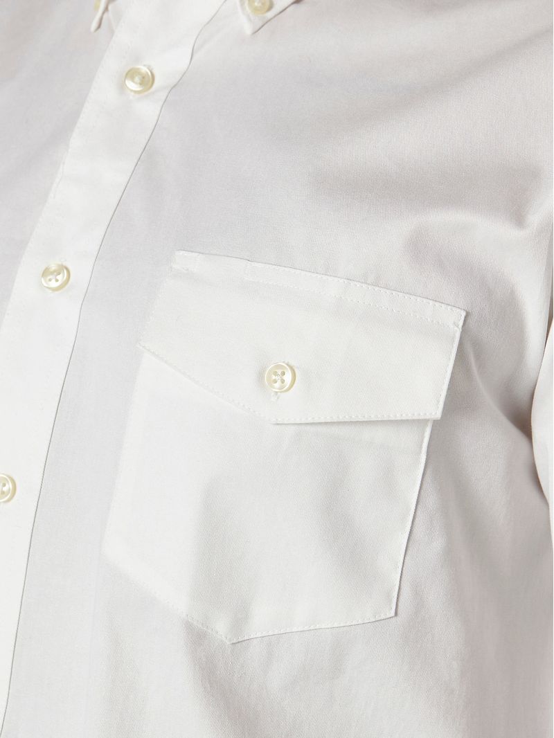 Wrangler Men's Painted Desert Long Sleeve Button Down Lightweight Sold Twill Shirt - White