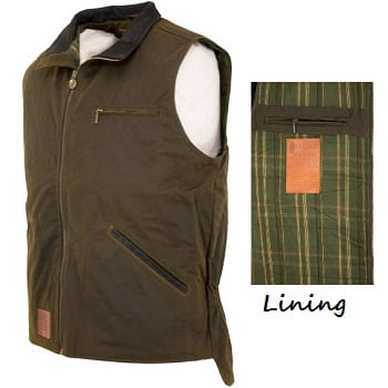  Outback Trading Men's Sawbuck Oilskin Vest - Bronze