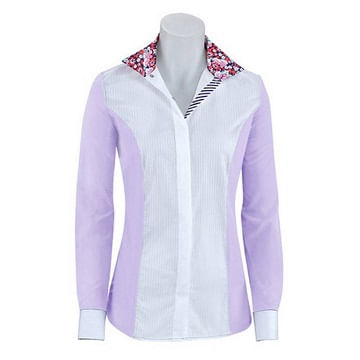  RJ Classics Women's Windsor Panel Show Shirt - Purple/White