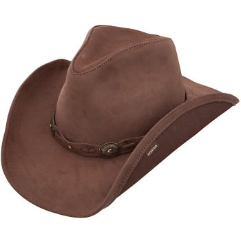  Stetson Roxbury Leather Western Hat - Mocha