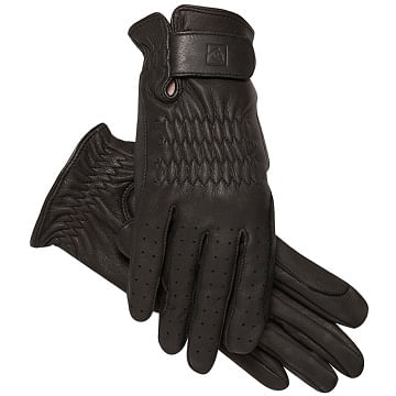  SSG Pro Show Deerskin Riding Gloves - Black