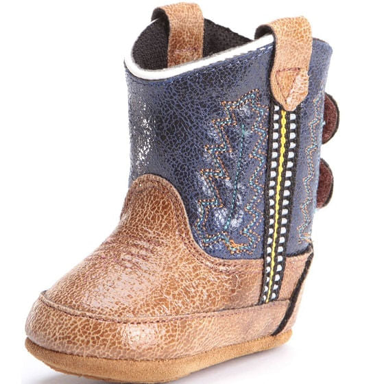  Old West Infant Poppet Cowboy Boots - Blue/Brown