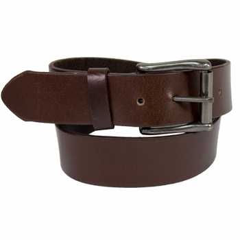  Keldon Roller Buckle English Leather Belt - Brown