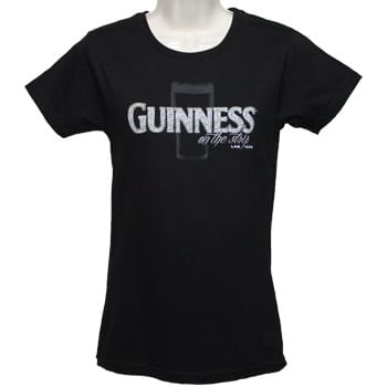  Guinness Women's On The Strip T-Shirt - Black