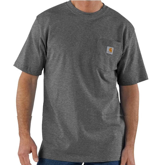  Carhartt Men's Loose Fit Heavyweight Pocket Short Sleeve T-Shirt - Carbon Heather
