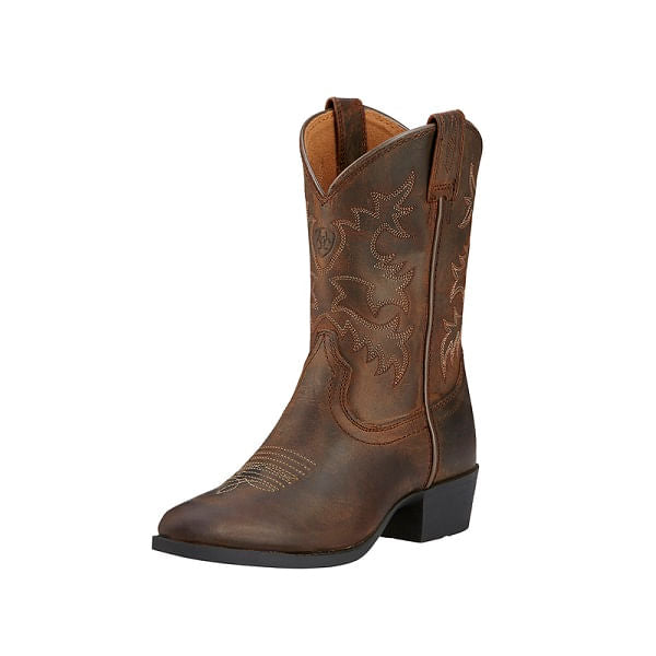  Ariat Kid's Heritage Western Boots - Distressed Brown