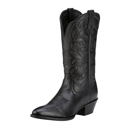  Ariat Women's Heritage Western R Toe Boots - Black