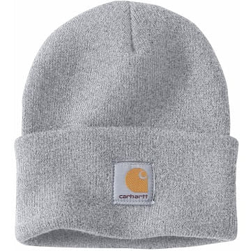  Carhartt Acrylic Knit Cuffed Beanie - Heather Grey