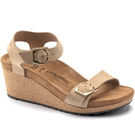  Papillio Birkenstock Soley Nubuck Ring-buckle Sandcastle (1018421)