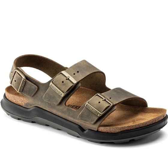  Birkenstock Milano Oiled Leather Crosstown Artic Faded Khaki (1018427)