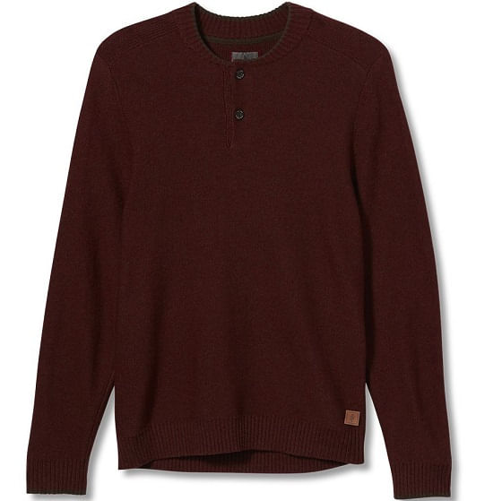  Royal Robbins Men's Faroe Island Merino Henley Red Rock