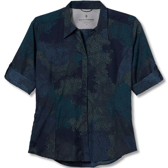  Royal Robbins Women's Expedition Print 3/4 Sleeve Eclipse