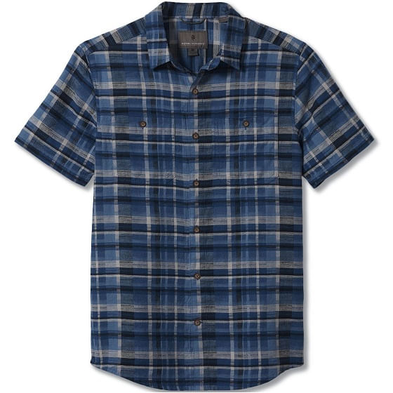  Royal Robbins Men's Slab City Dobby Short Sleeve Shirt Cadet