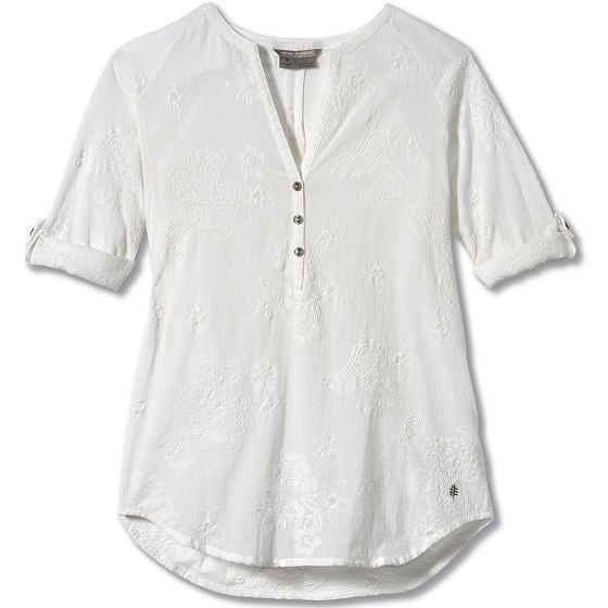  Royal Robbins Women's Oasis Tunic II 3/4 Sleeve White