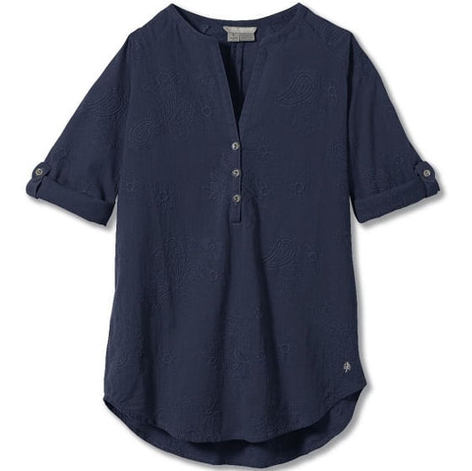  Royal Robbins Women's Oasis Tunic II 3/4 Sleeve Navy