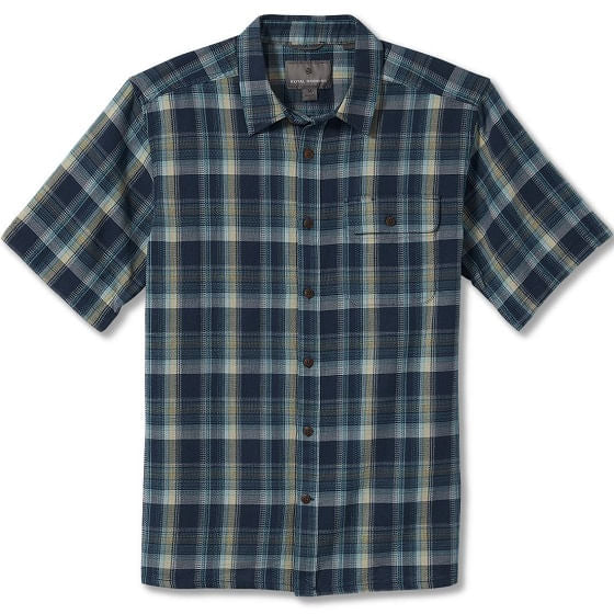  Royal Robbins Men's Cool Mesh Eco Plaid Short Sleeve Shirt Orion