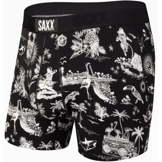  Saxx Ultra Boxerbrief With Fly - Black Astro Surf & Turf