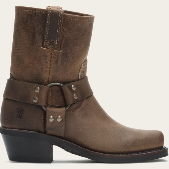  Frye Women's Harness 8R Boots - Tan/Oiled Leather