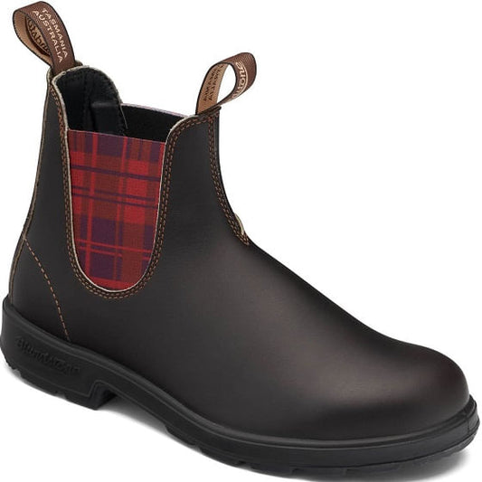  Blundstone 2100 - Original Brown W Burgandy Tartan Elastic