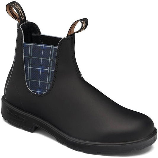  Blundstone 2102 - Original Black W Navy Tartan Elastic