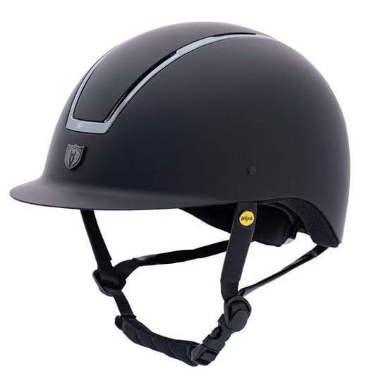  Tipperary Windsor With MIPS Traditional Brim - Matte Black Shell, Smoked Chrome Trim, Matte Black Top