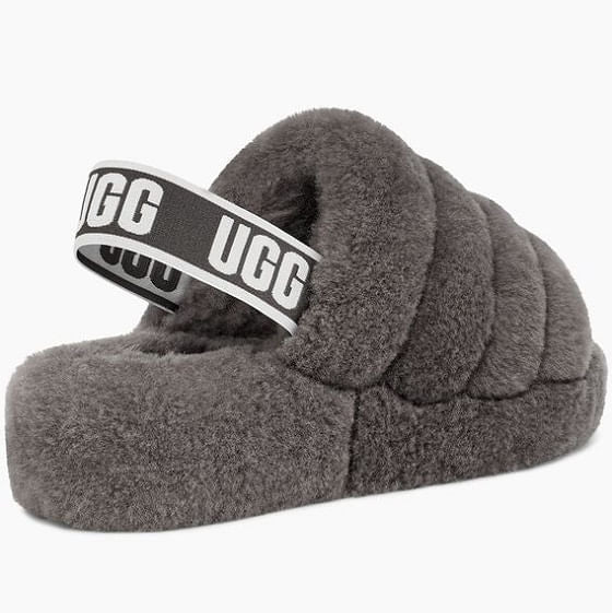  Ugg Women's Fluff Yeah Slide - Charcoal