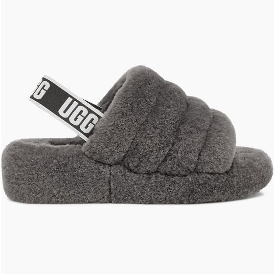  Ugg Women's Fluff Yeah Slide - Charcoal