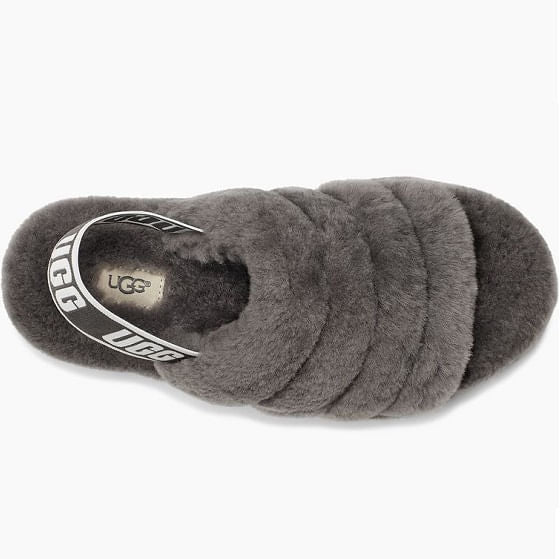  Ugg Women's Fluff Yeah Slide - Charcoal