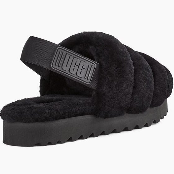  Ugg Women's Super Fluff Slippers - Black