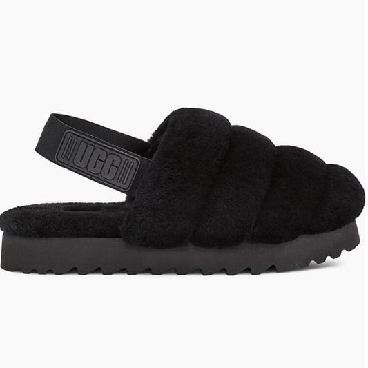  Ugg Women's Super Fluff Slippers - Black