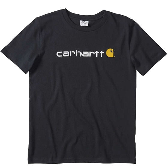  Carhartt Boy's Knit Short Sleeve Crewneck Logo T-Shirt - Black