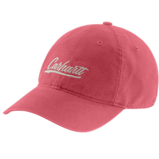  Carhartt Women's Canvas Script Graphic Cap - Rosewood