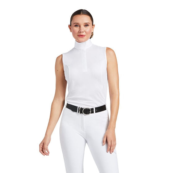  Ariat Women's Aptos Sleeveless Show Shirt - White