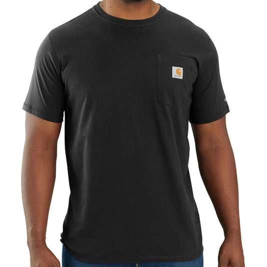 Carhartt Men's Force Relaxed Fit Midweight Short Sleeve Pocket T-Shirt - Black