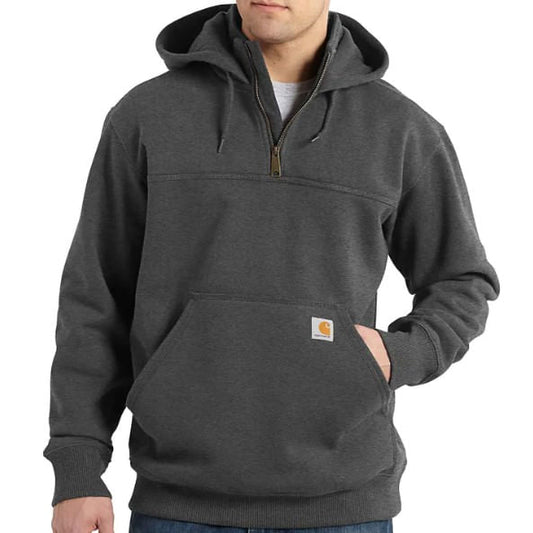  Carhartt Men's Rain Defender Loose Fit Heavyweight Quarter-Zip Sweatshirt - Carbon Heather