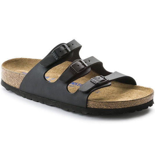 Birkenstock Florida Soft Footbed Birko-Flor Black (053011/053013)