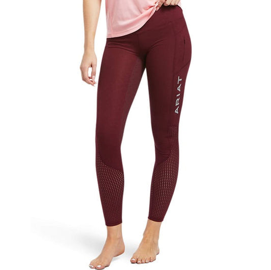  Ariat Women's Eos Full Seat Tights - Zinfandel Bit Print Emboss