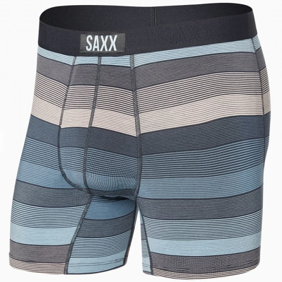  Saxx Men's Vibe Boxer Briefs - Hazy Stripe Washed Blue