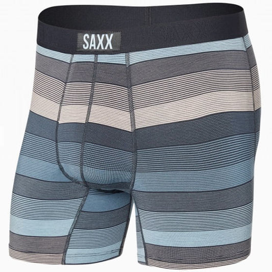  Saxx Men's Vibe Boxer Briefs - Hazy Stripe Washed Blue