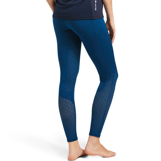  Ariat Women's EOS Knee Patch Tights - Blue Opal Bit Print Emboss