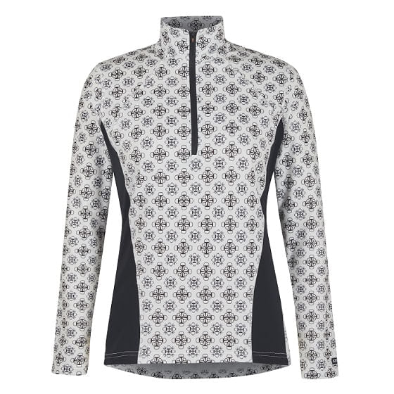  Kerrits Women's Up Tempo Fleece Long Sleeve - Oyster Bit Of Frost